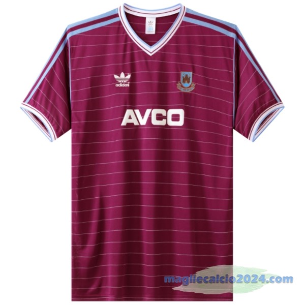 Prima Maglia West Ham United Retro 1986 Rosso Poco Prezzo