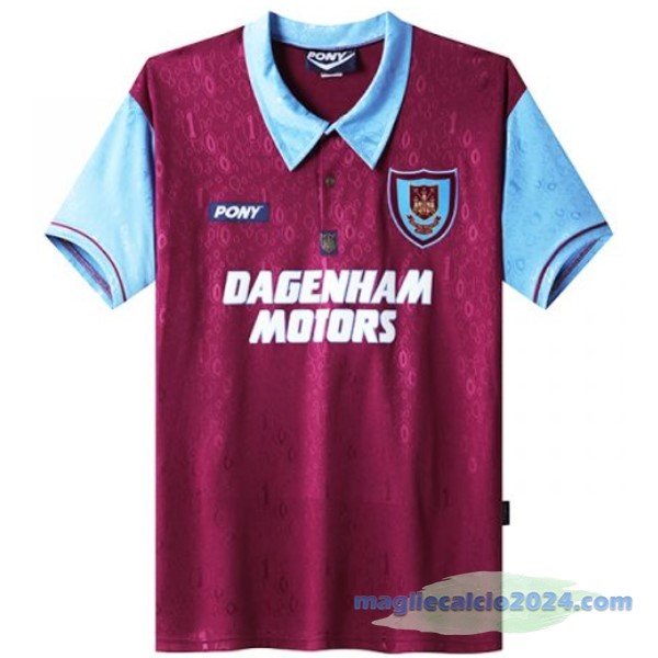 Prima Maglia West Ham United Retro 1995 1997 Rosso Poco Prezzo