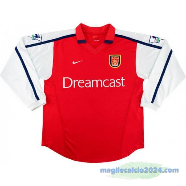 Prima Manica lunga Arsenal Retro 2000 Rosso Poco Prezzo