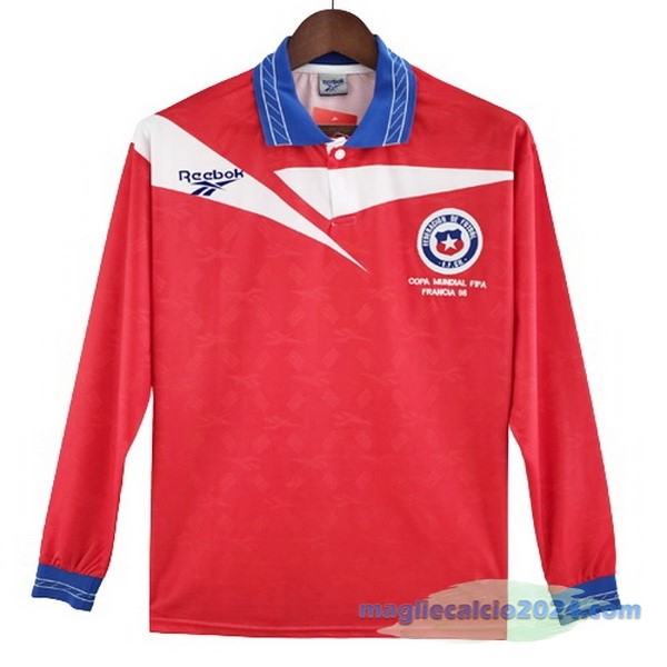 Prima Manica lunga Cile Retro 1998 Rosso Poco Prezzo
