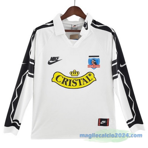 Prima Manica lunga Colo Colo Retro 1995 Bianco Poco Prezzo