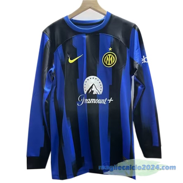 Prima Manica lunga Inter Milán 2023 2024 Azul Poco Prezzo