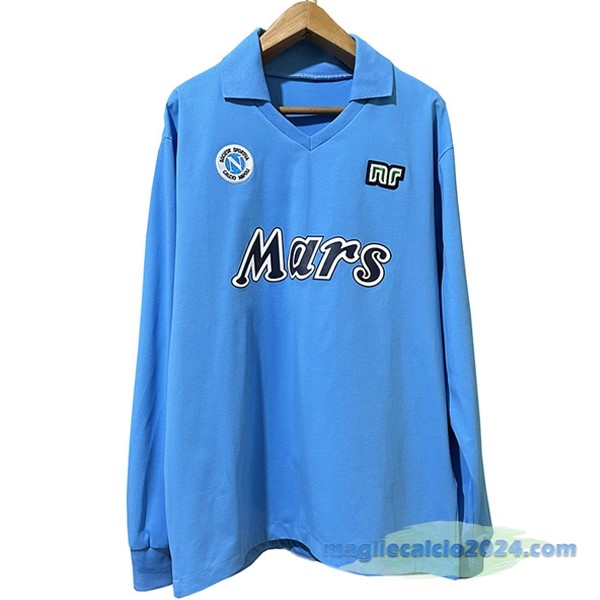Prima Manica lunga Napoli Retro 1988 1989 Azul Poco Prezzo