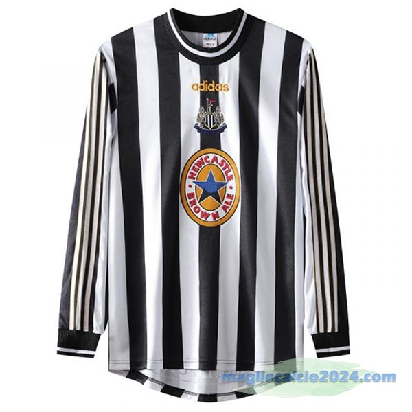 Prima Manica lunga Newcastle United Retro 1997 1999 Bianco Poco Prezzo