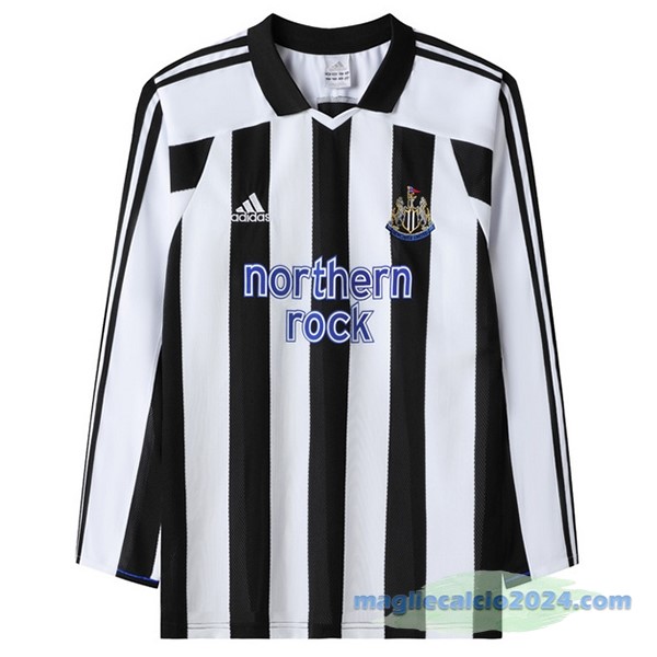 Prima Manica lunga Newcastle United Retro 2003 2005 Bianco Poco Prezzo