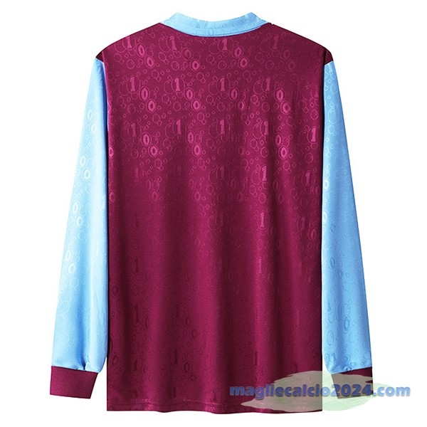 Prima Manica lunga West Ham United Retro 1995 1997 Rosso Poco Prezzo
