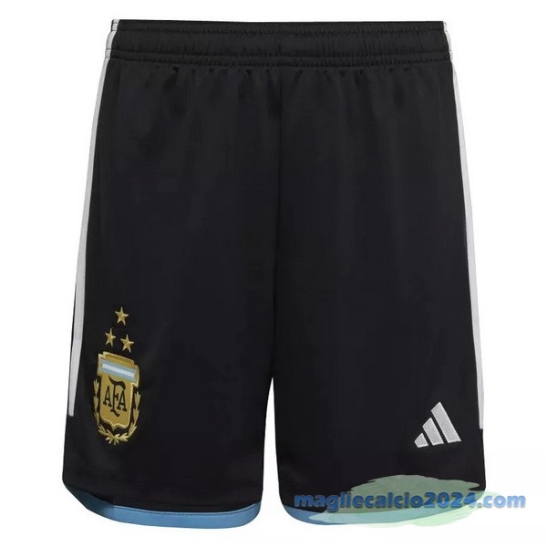 Prima Pantaloni Argentina 3 Stars 2022 Nero Poco Prezzo