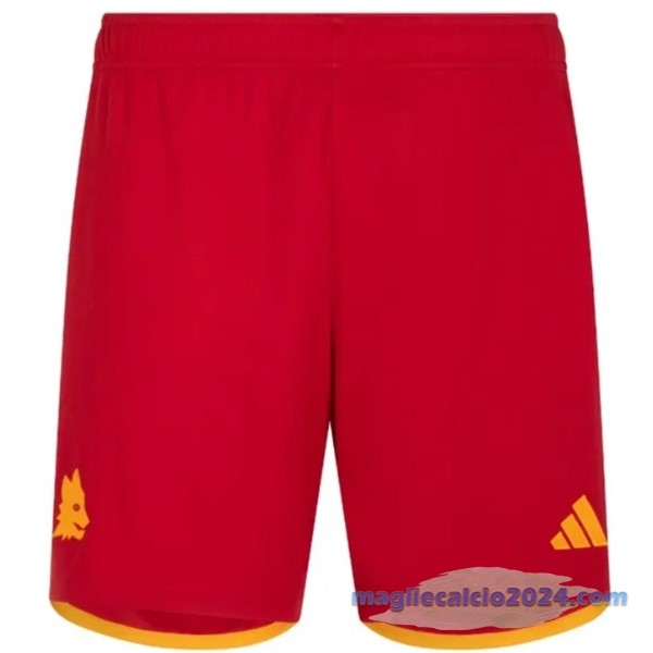Prima Pantaloni As Roma 2023 2024 Rosso Poco Prezzo