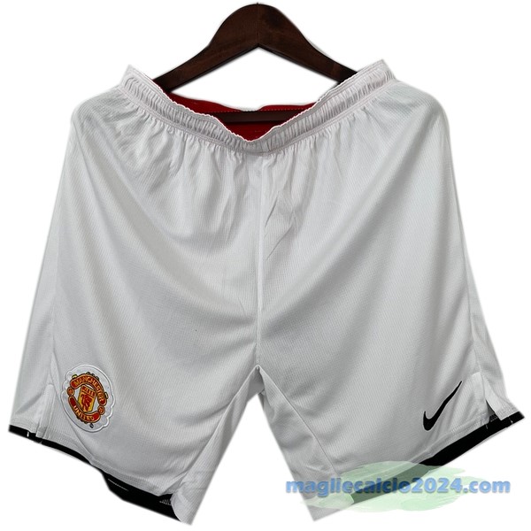 Prima Pantaloni Manchester United Retro 2007 2008 Bianco Poco Prezzo