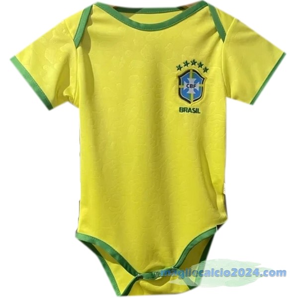 Prima Tutine Bambino Brasile 2022 2023 Giallo Poco Prezzo
