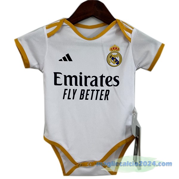 Prima Tutine Bambino Real Madrid 2023 2024 Bianco Poco Prezzo