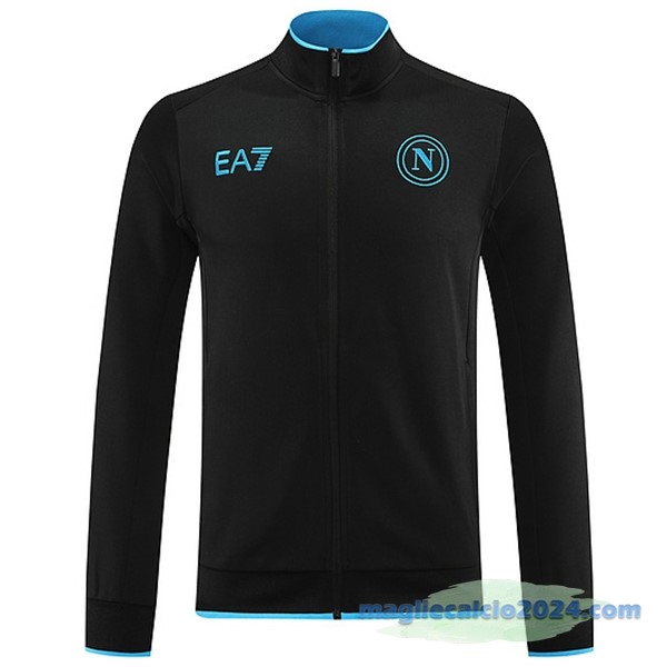 Ropa Deportiva Con Cremallera Larga Napoli 2023 2024 Nero Poco Prezzo