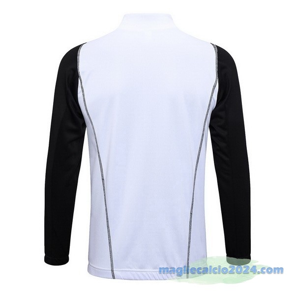 Ropa Deportiva Con Cremallera Larga Real Madrid 2023 2024 Bianco Nero Poco Prezzo