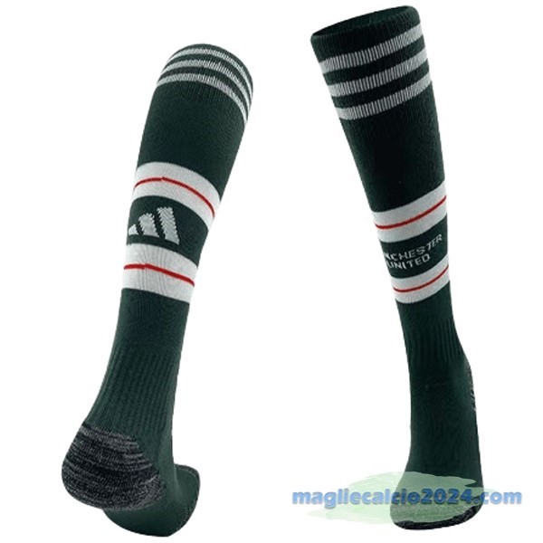Seconda Calzettoni Manchester United 2023 2024 Verde Poco Prezzo