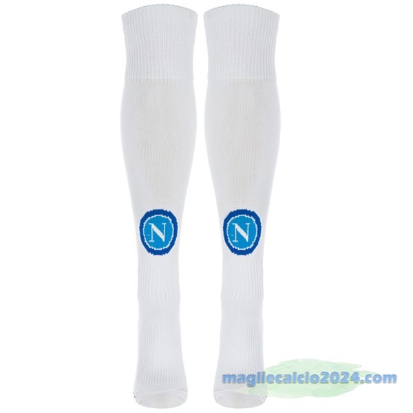 Seconda Calzettoni Napoli 2023 2024 Bianco Poco Prezzo