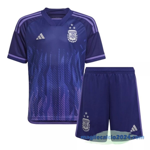 Seconda Conjunto De Bambino Argentina 3 Stars 2022 Purpureo Poco Prezzo