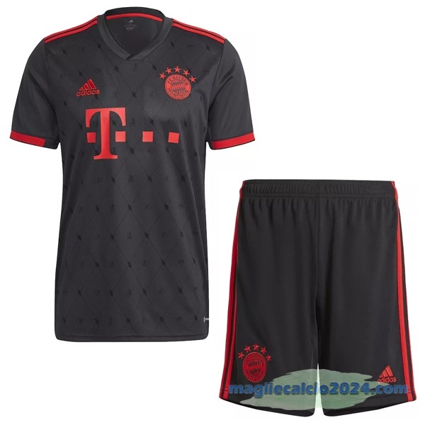Seconda Conjunto De Bambino Bayern Múnich 2022 2023 Nero Poco Prezzo