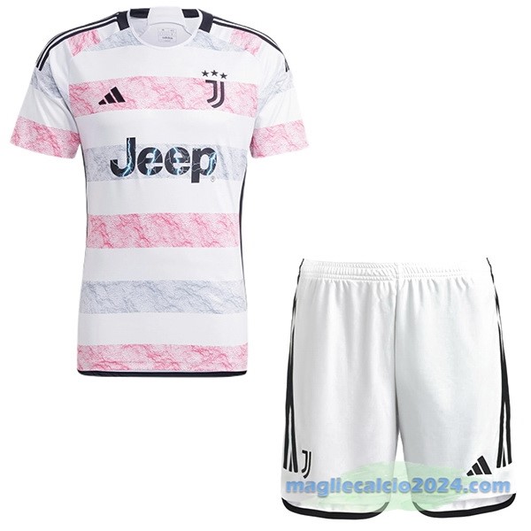 Seconda Conjunto De Bambino Juventus 2023 2024 Bianco Poco Prezzo