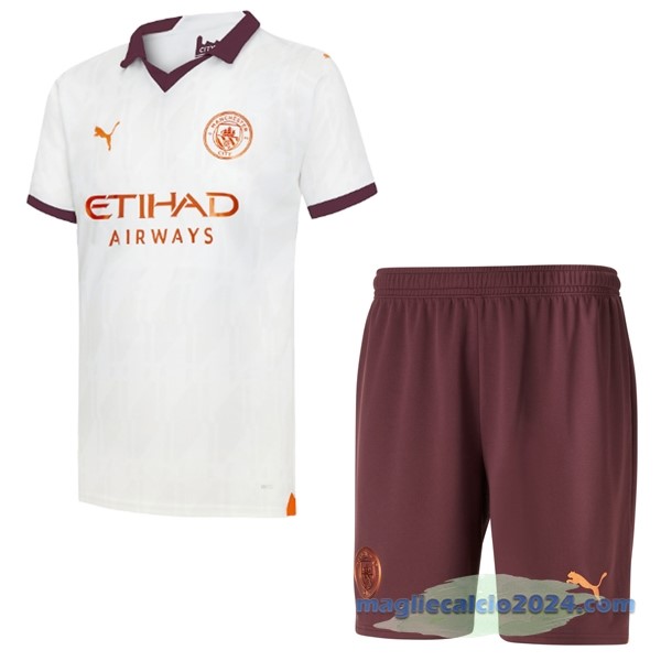 Seconda Conjunto De Bambino Manchester City 2023 2024 Giallo Poco Prezzo