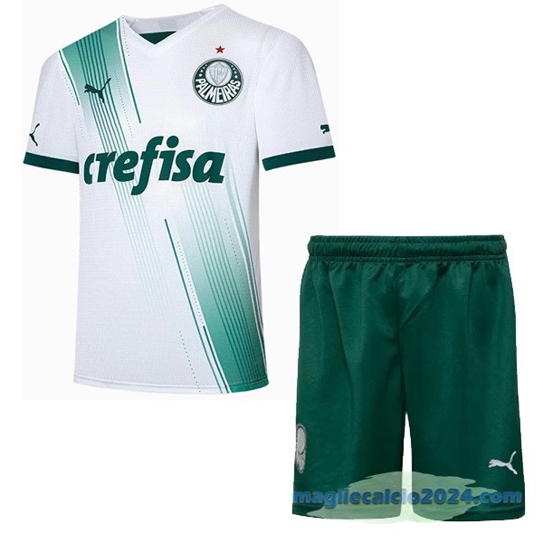 Seconda Conjunto De Bambino Palmeiras 2023 2024 Bianco Poco Prezzo