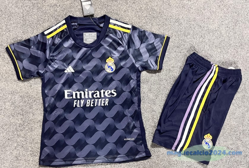 Seconda Conjunto De Bambino Real Madrid Bambino 2023 2024 Grigio Poco Prezzo