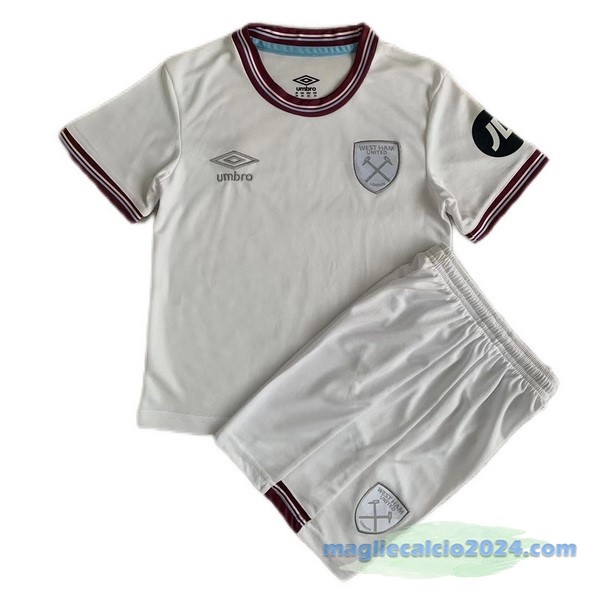Seconda Conjunto De Bambino West Ham United 2023 2024 Bianco Poco Prezzo