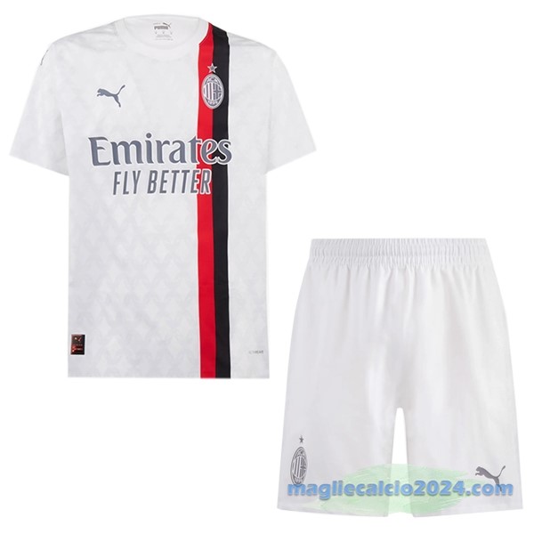 Seconda Conjunto De Uomo AC Milan 2023 2024 Bianco Poco Prezzo