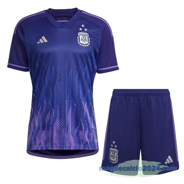 Seconda Conjunto De Uomo Argentina 3 Stars 2022 2023 Purpureo Poco Prezzo