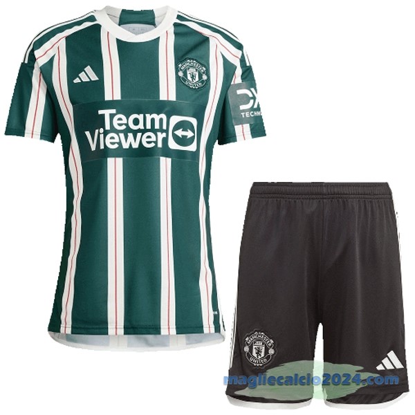 Seconda Conjunto De Uomo Manchester United 2023 2024 Verde Poco Prezzo