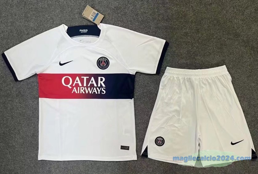 Seconda Conjunto De Uomo Paris Saint Germain 2023 2024 Bianco Poco Prezzo