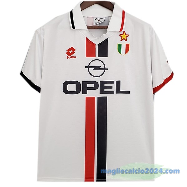 Seconda Maglia AC Milan Retro 1995 1997 Bianco Poco Prezzo
