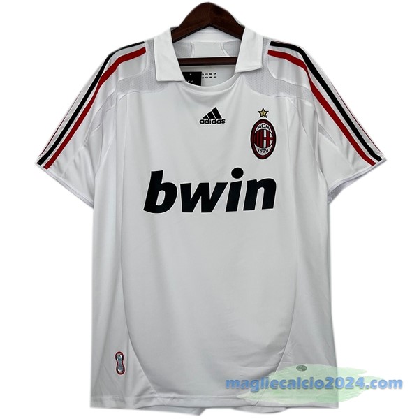 Seconda Maglia AC Milan Retro 2007 2008 Bianco Poco Prezzo