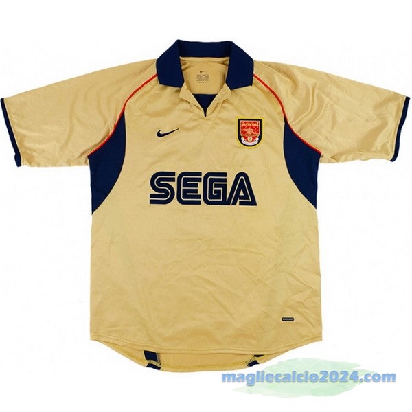 Seconda Maglia Arsenal Retro 2001 2002 Giallo Poco Prezzo