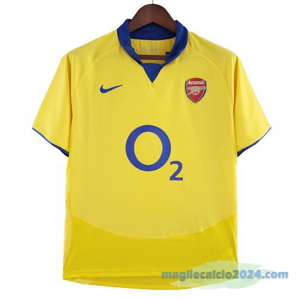 Seconda Maglia Arsenal Retro 2003 2005 Giallo Poco Prezzo