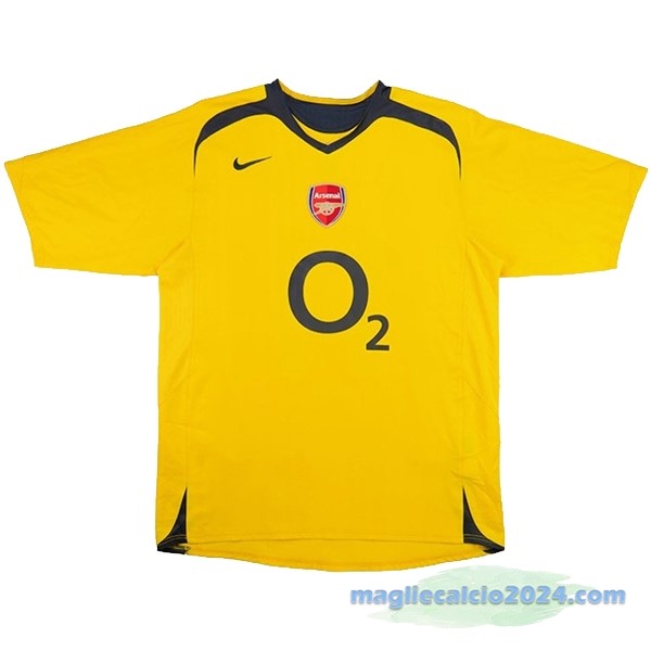 Seconda Maglia Arsenal Retro 2005 2006 Giallo Poco Prezzo