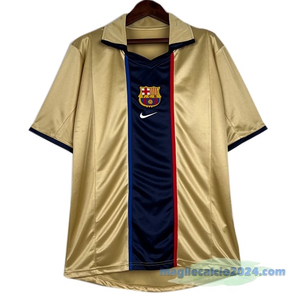 Seconda Maglia Barcelona Retro 2001 2003 Giallo Poco Prezzo