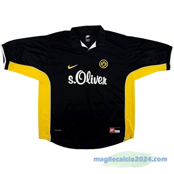 Seconda Maglia Borussia Dortmund Retro 1998 2000 Nero Poco Prezzo