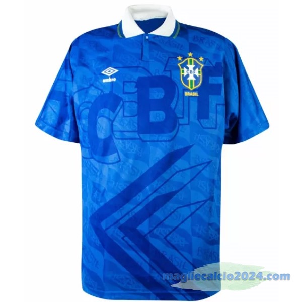 Seconda Maglia Brasile Retro 1991 1993 Azul Poco Prezzo