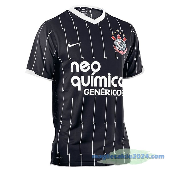 Seconda Maglia Corinthians Paulista Retro 2011 2012 Nero Poco Prezzo
