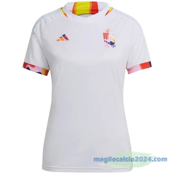 Seconda Maglia Donna Belgio 2022 Bianco Poco Prezzo