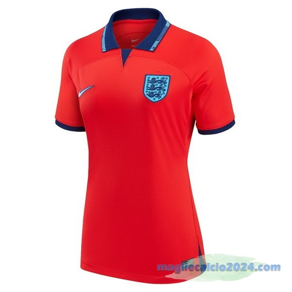 Seconda Maglia Donna Inghilterra 2022 Rosso Poco Prezzo