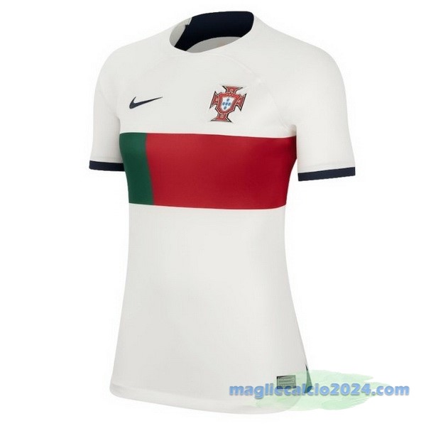 Seconda Maglia Donna Portogallo 2022 Bianco Poco Prezzo