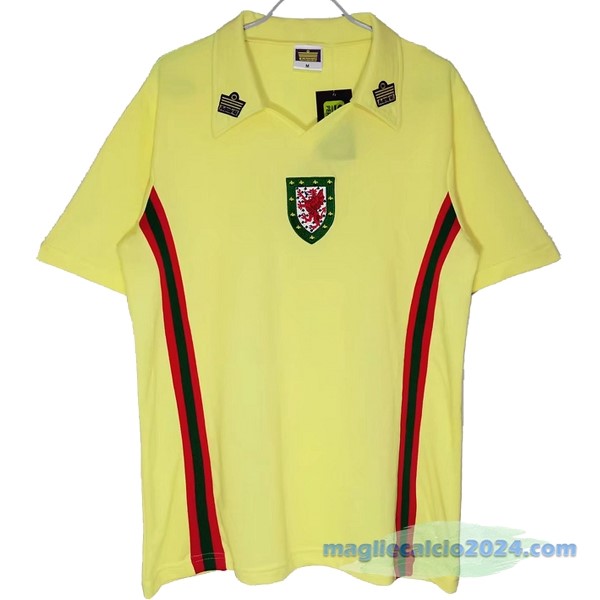 Seconda Maglia Galles Retro 1976 1979 Giallo Poco Prezzo