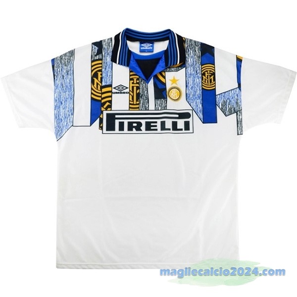 Seconda Maglia Inter Milán Retro 1995 1996 Bianco Poco Prezzo