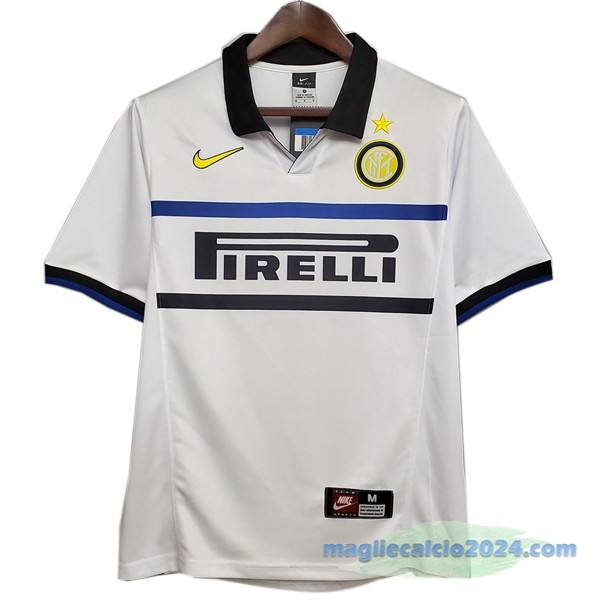 Seconda Maglia Inter Milán Retro 1998 1999 Bianco Poco Prezzo