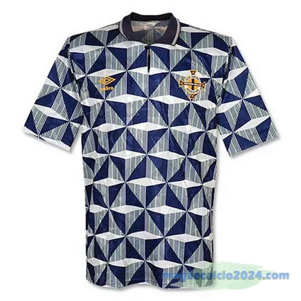 Seconda Maglia Irlanda del Nord Retro 1990 1993 Grigio Poco Prezzo