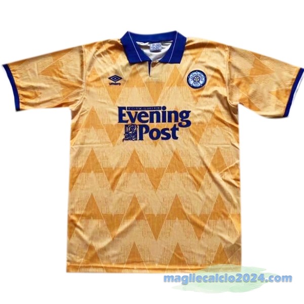 Seconda Maglia Leeds United Retro 1991 1992 Giallo Poco Prezzo