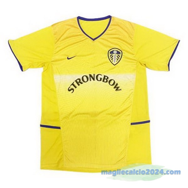 Seconda Maglia Leeds United Retro 2002 2003 Giallo Poco Prezzo