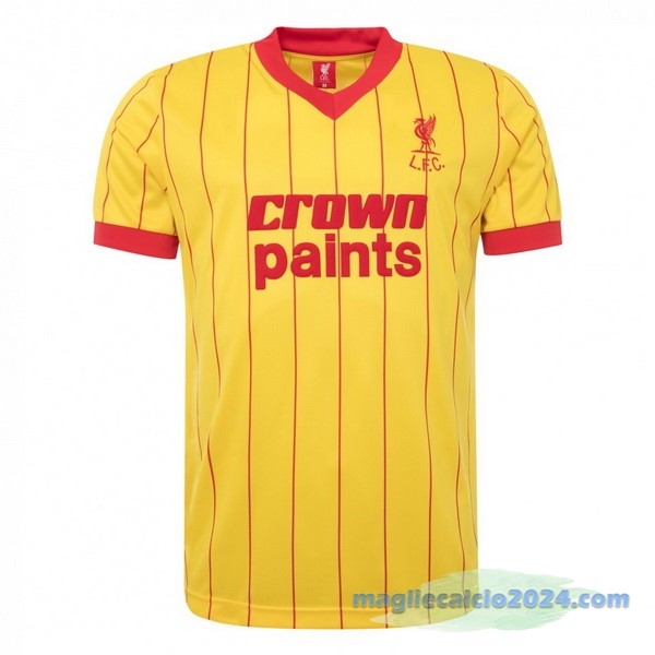 Seconda Maglia Liverpool Retro 1982 1983 Giallo Poco Prezzo