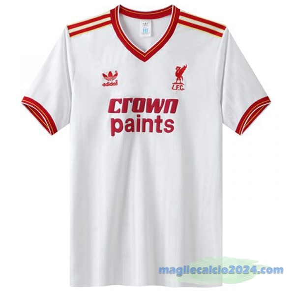 Seconda Maglia Liverpool Retro 1985 1986 Bianco Poco Prezzo